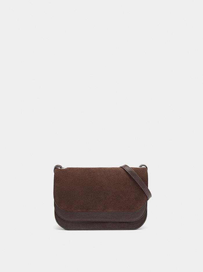 Çift Kapaklı Çapraz Askılı Çanta