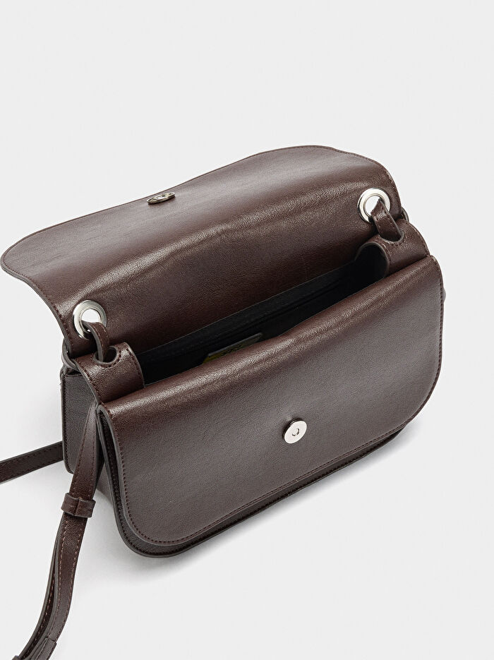 Çift Kapaklı Çapraz Askılı Çanta