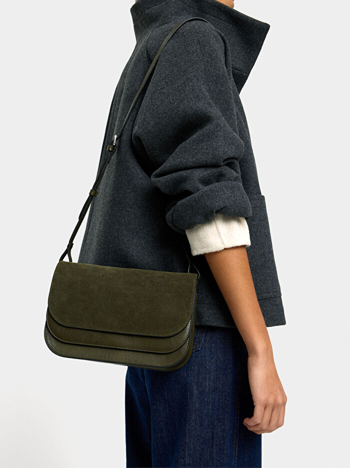 Çift Kapaklı Çapraz Askılı Çanta