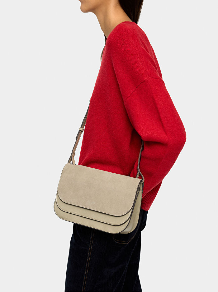 Çift Kapaklı Çapraz Askılı Çanta