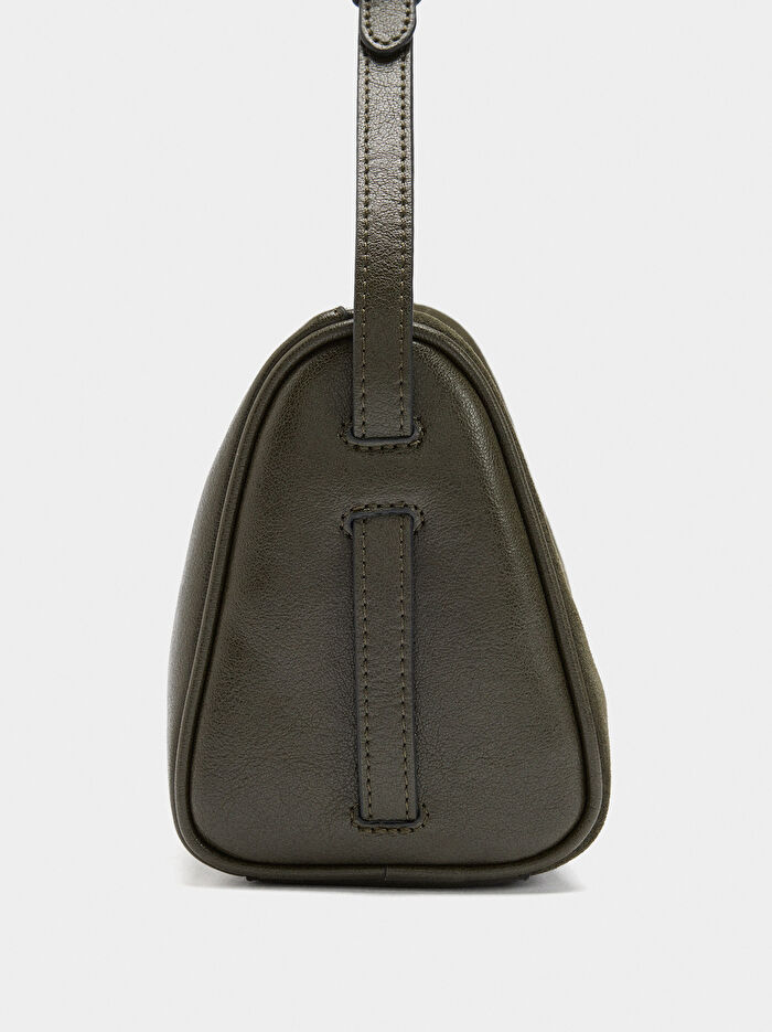 Deri Detaylı Çapraz Askılı Çanta