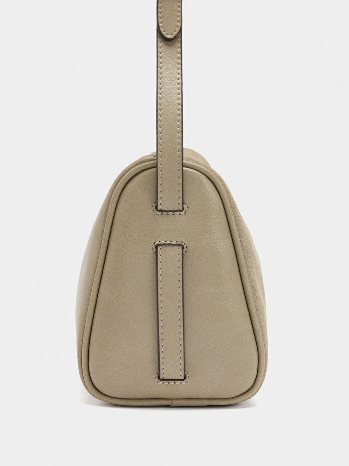Deri Detaylı Çapraz Askılı Çanta