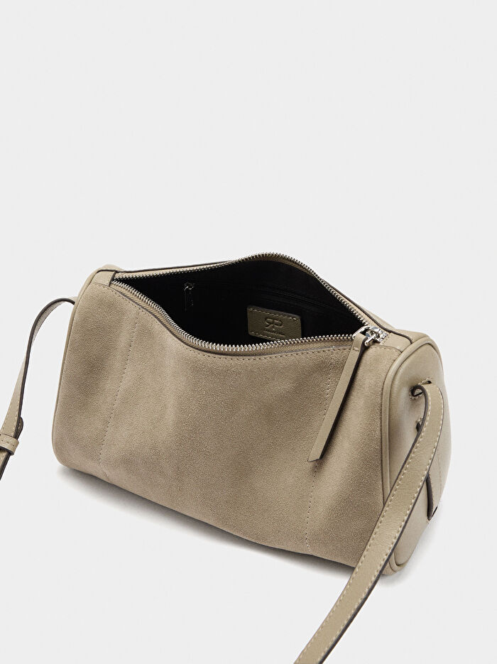 Deri Detaylı Çapraz Askılı Çanta