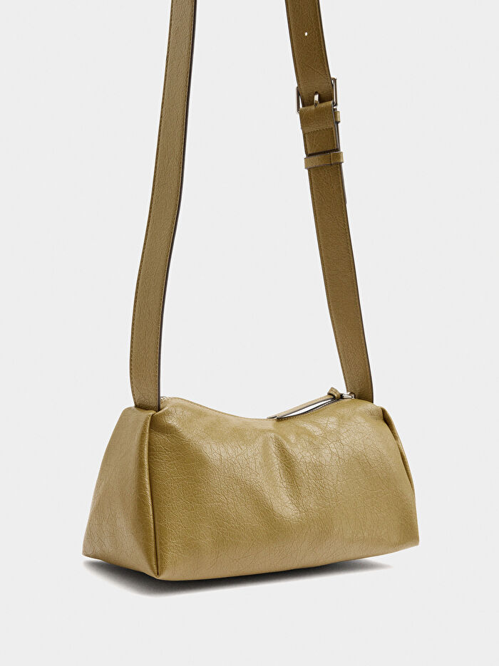 Çatlak Efektli Çapraz Askılı Çanta