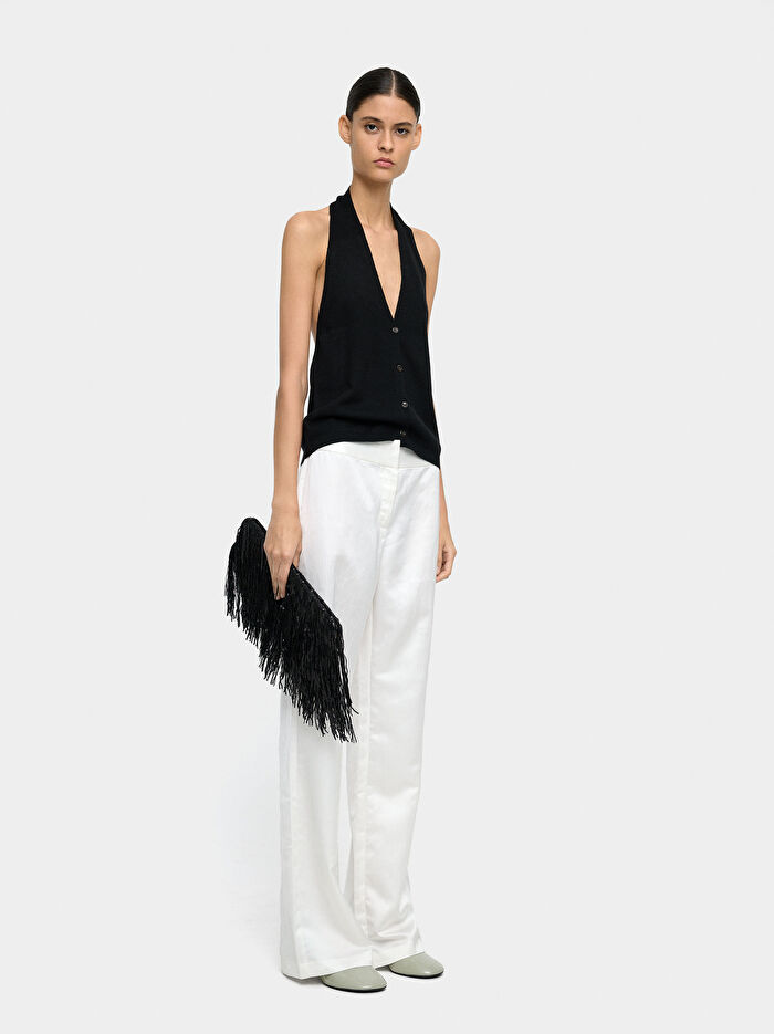 Orta Bel Düz Pantolon