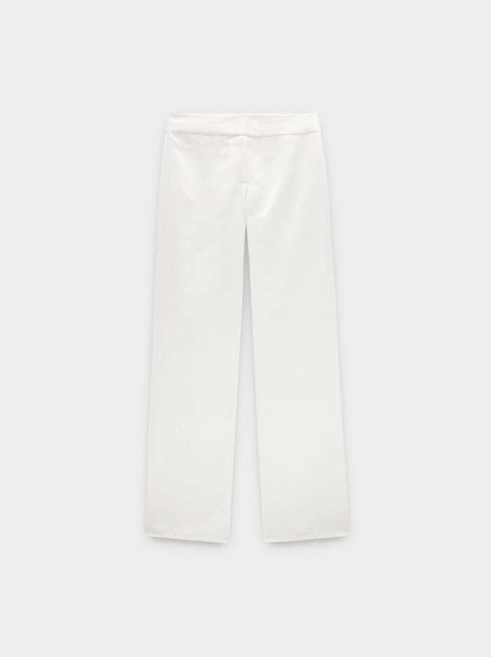 Orta Bel Düz Pantolon