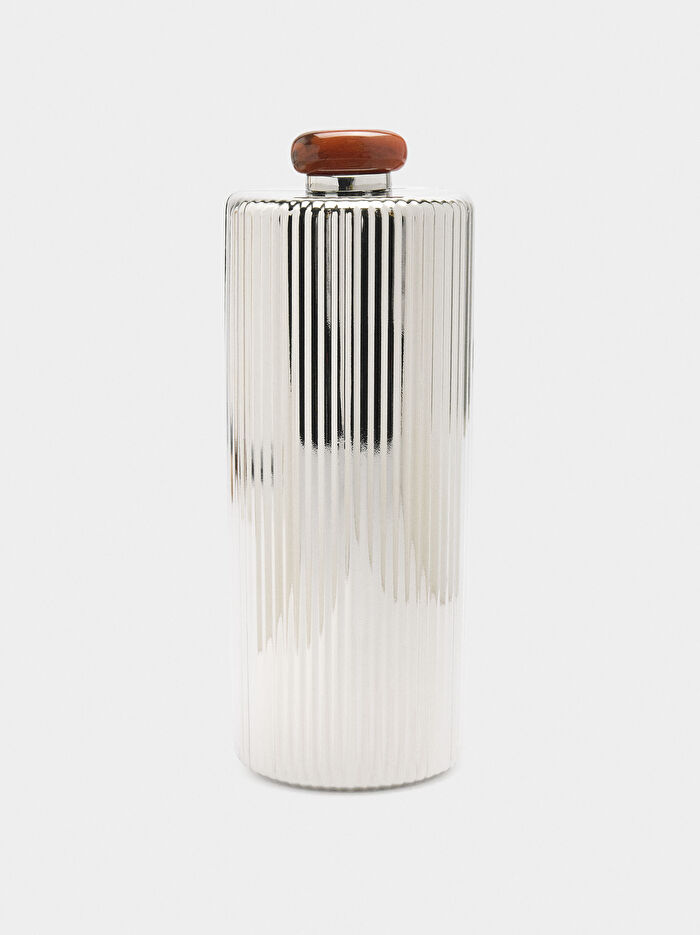 Silindir Metal Clutch Çanta