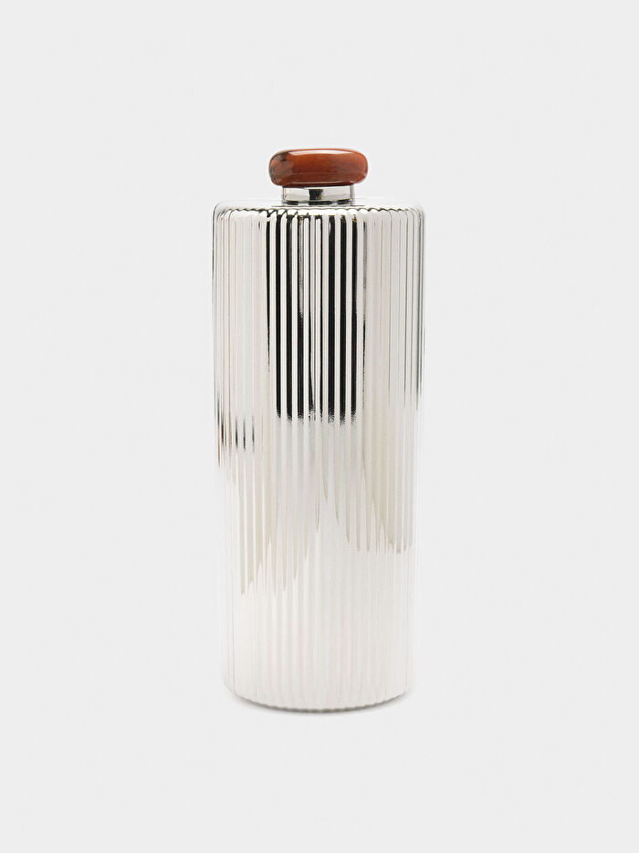 Silindir Metal Clutch Çanta