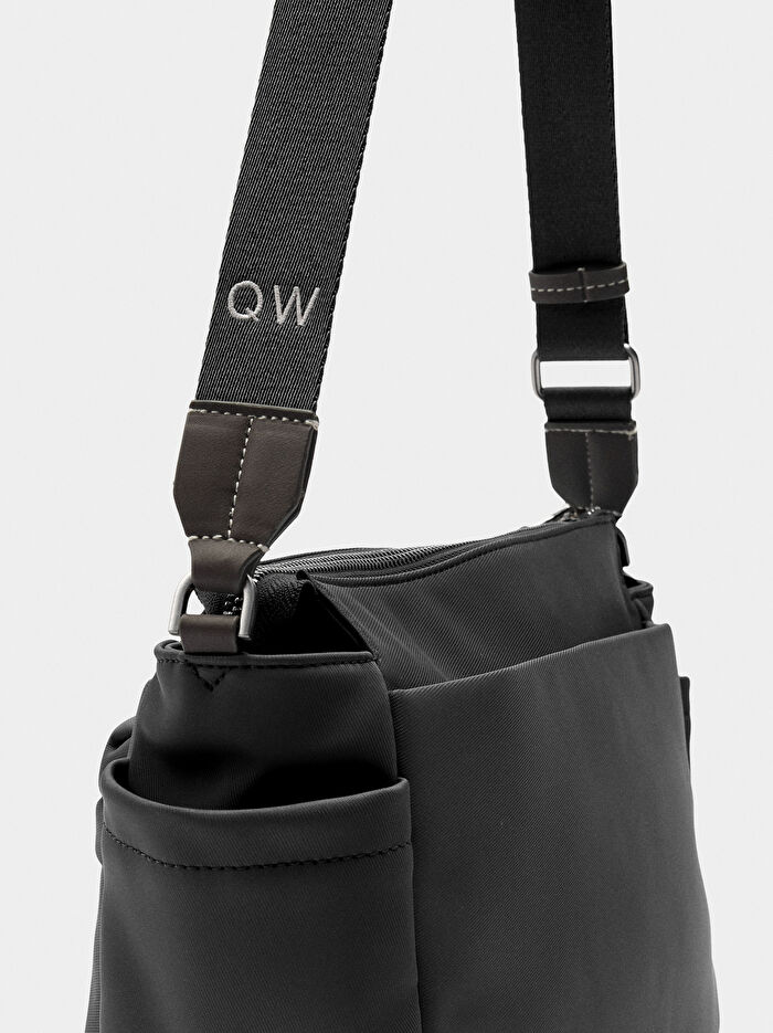 Teknik Kumaş Efektli Omuz Çantası