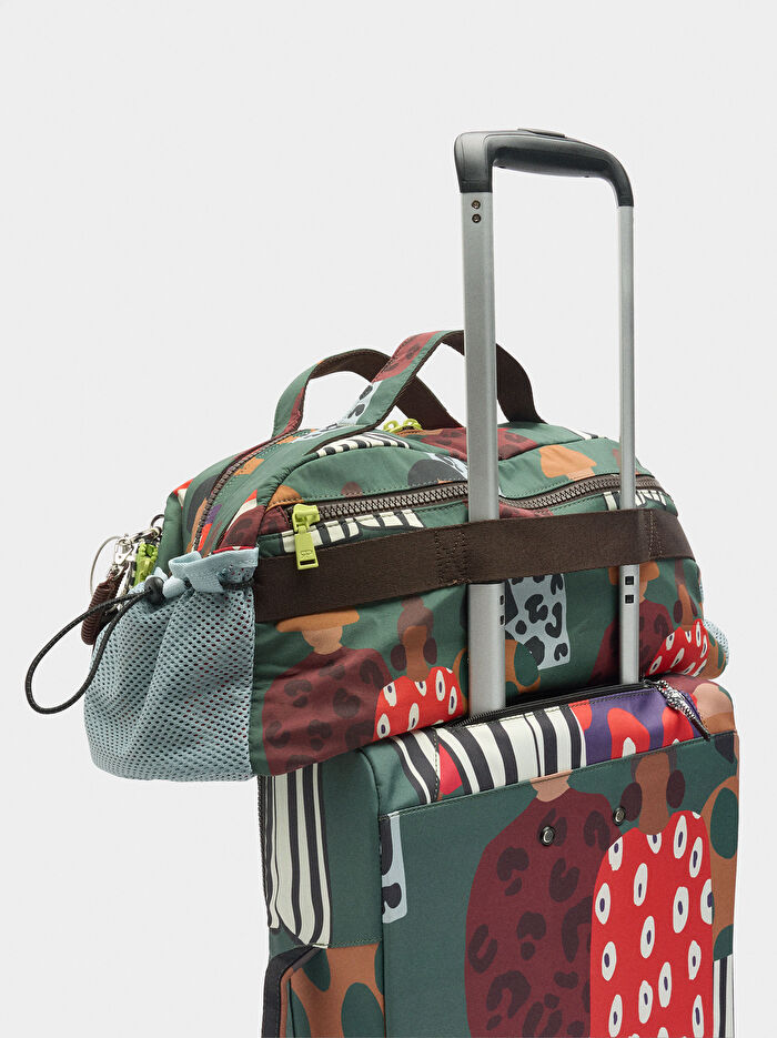 Desenli Teknik Kumaş Spor Çantası