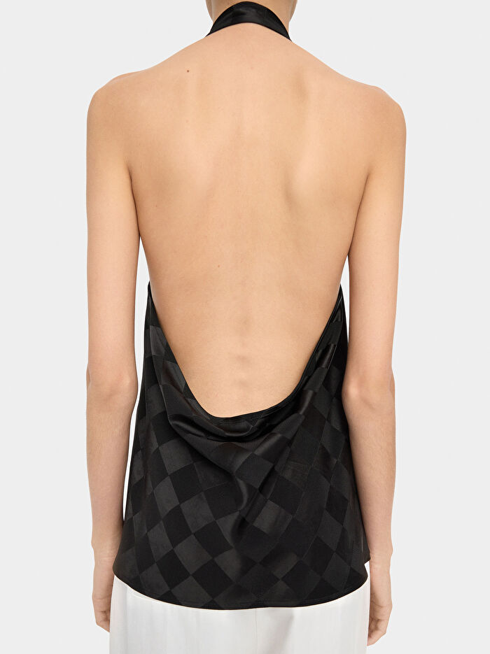 Saten Elmas Şekilli Üst