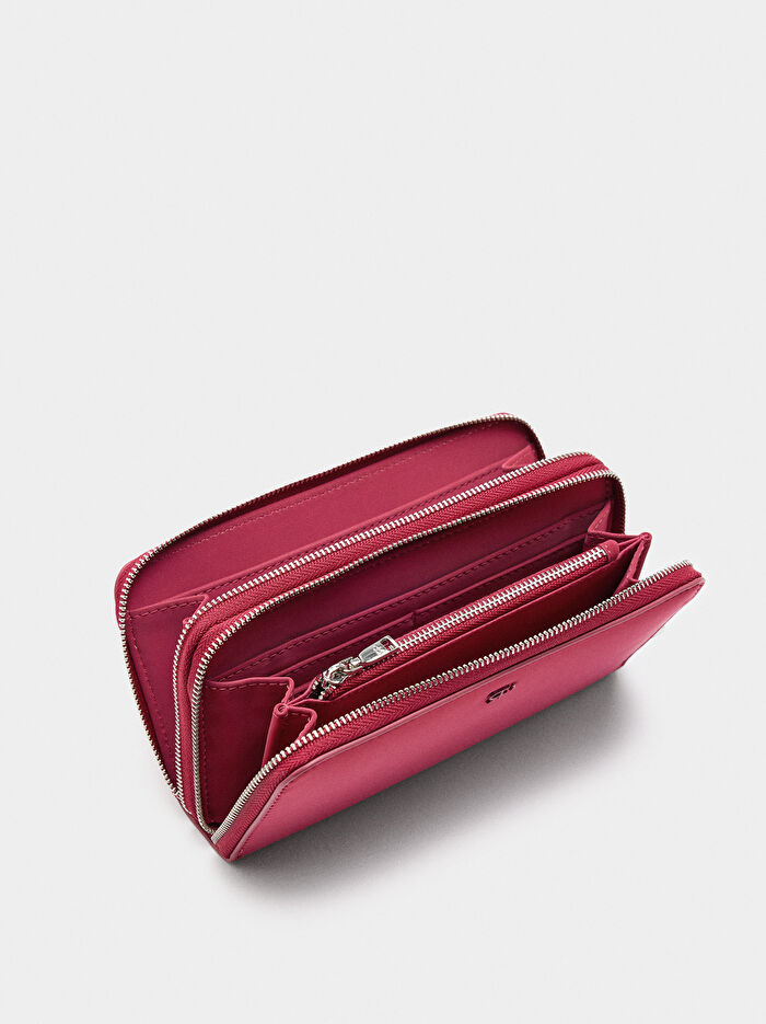 Yumuşak Dokulu Fermuarlı Cüzdan