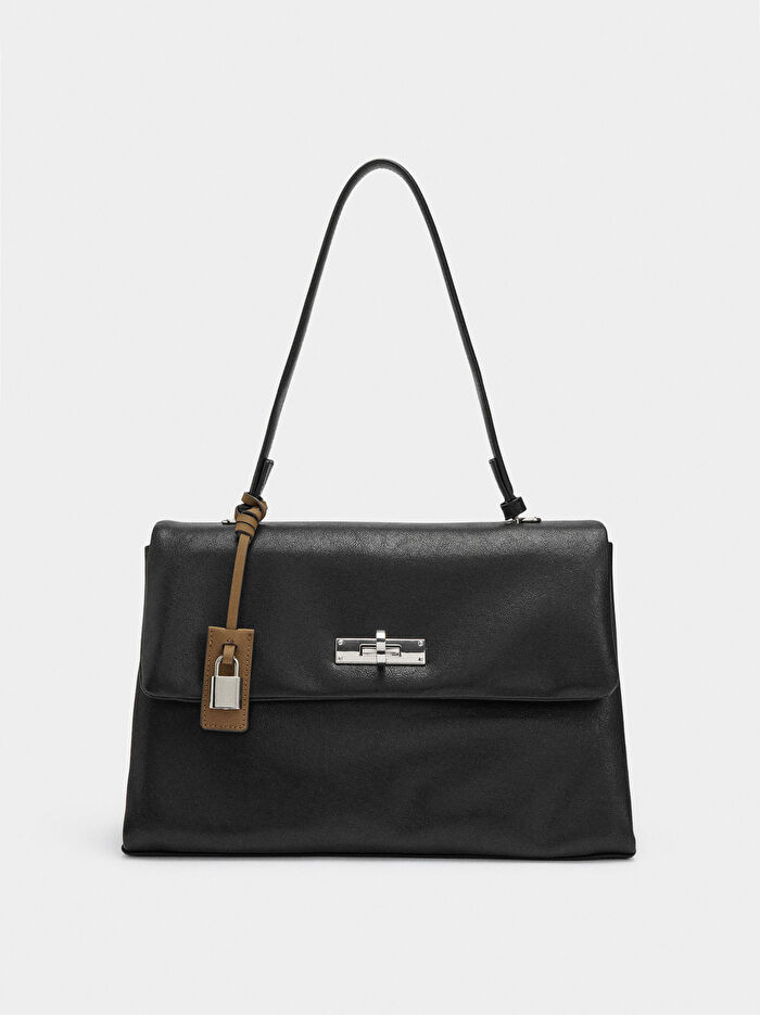 Kapaklı ve Çapraz Askılı Çanta