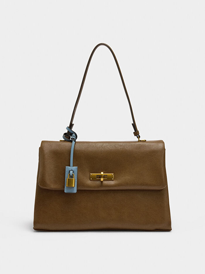 Kapaklı ve Çapraz Askılı Çanta