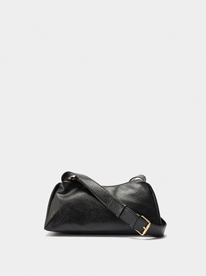 Çatlak Efektli Çapraz Askılı Çanta