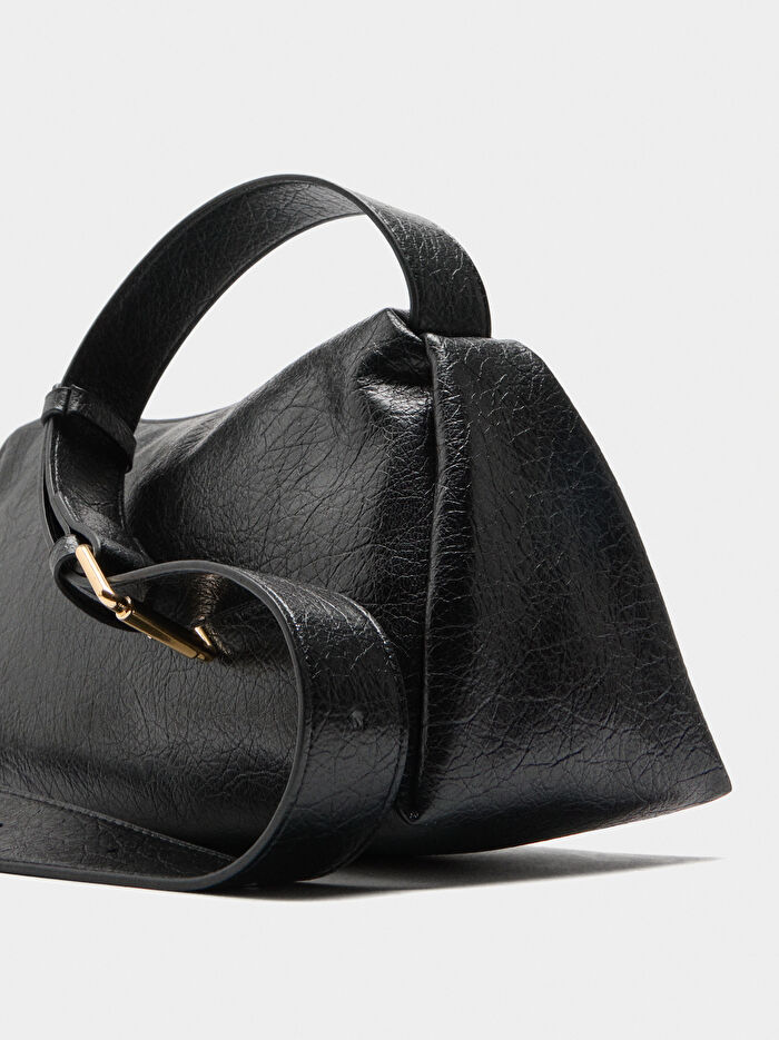 Çatlak Efektli Çapraz Askılı Çanta