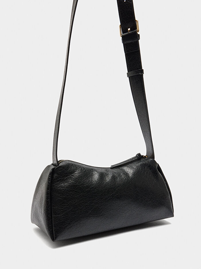 Çatlak Efektli Çapraz Askılı Çanta