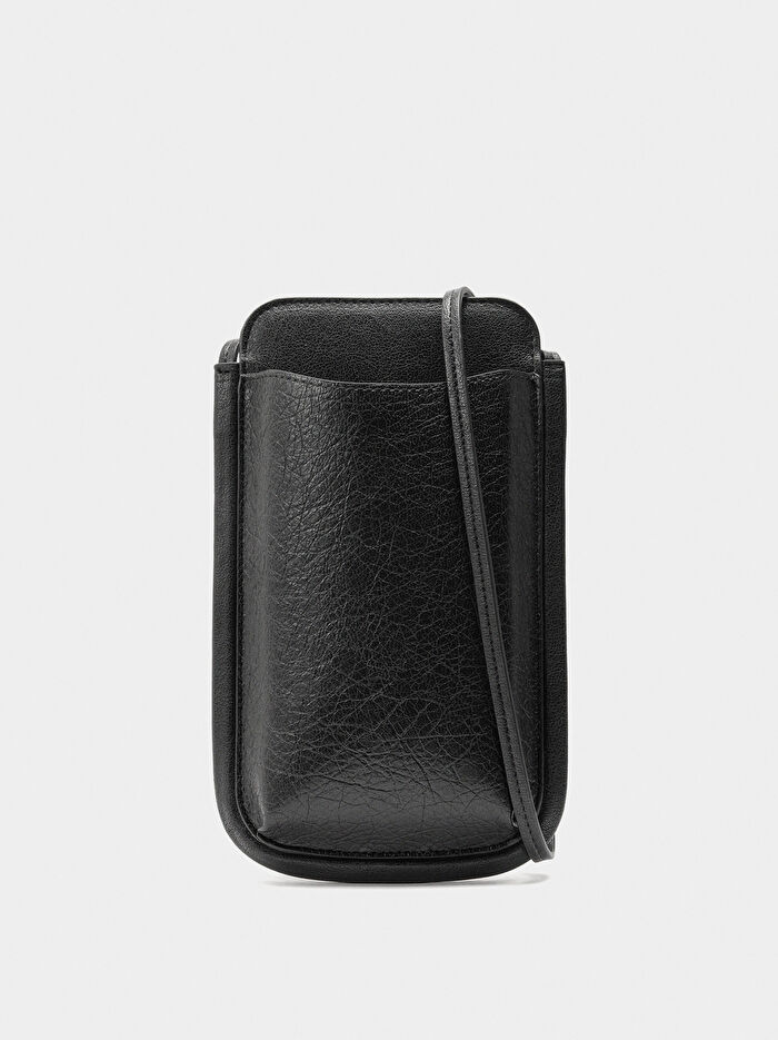 Çatlak Efektli Cep Telefonu Çantası