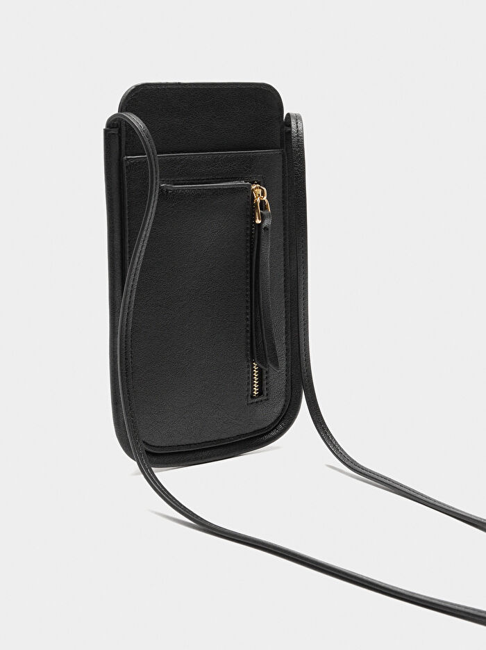 Çatlak Efektli Cep Telefonu Çantası