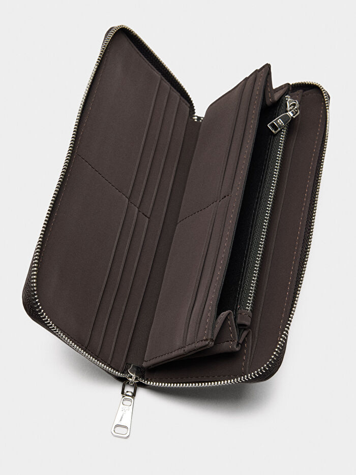 Fermuarlı Yumuşak Dokulu Cüzdan