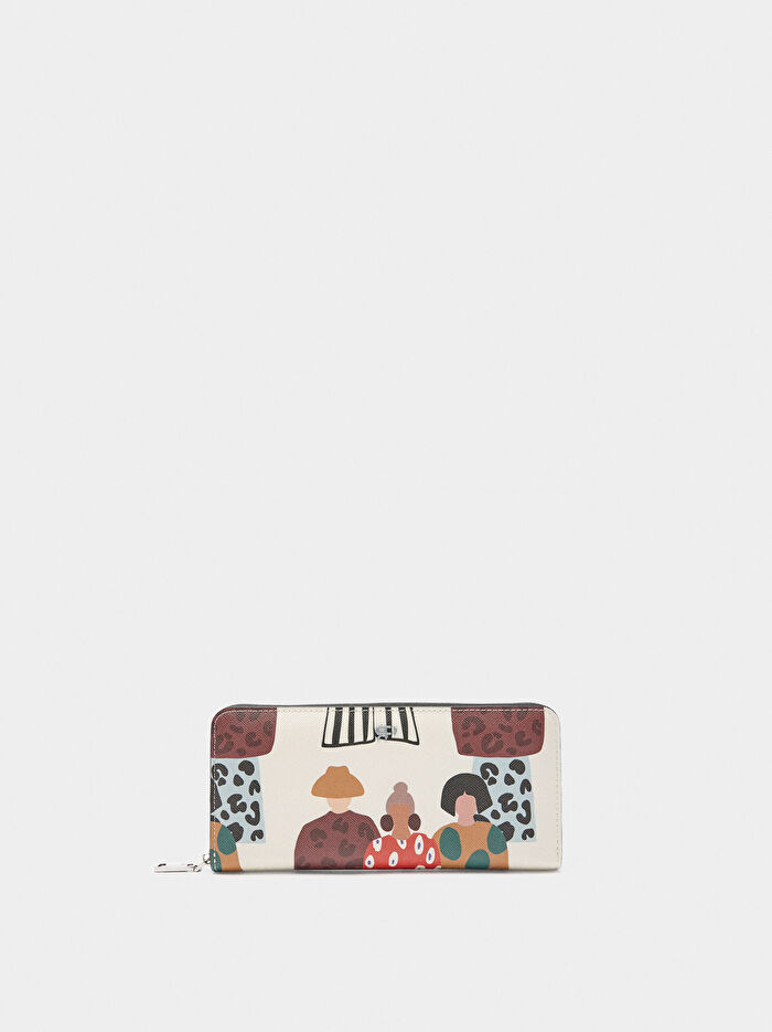 Dokulu Desenli Cüzdan