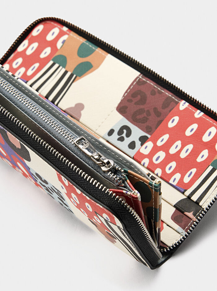 Dokulu Desenli Cüzdan