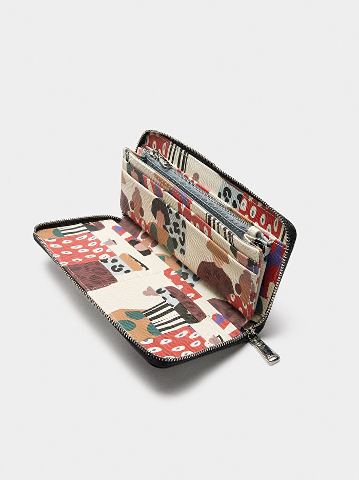 Dokulu Desenli Cüzdan