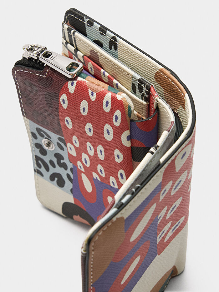 Desenli Dokulu Cüzdan