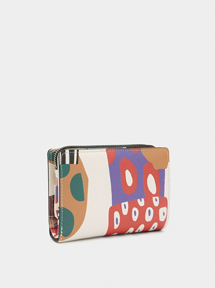 Desenli Dokulu Cüzdan