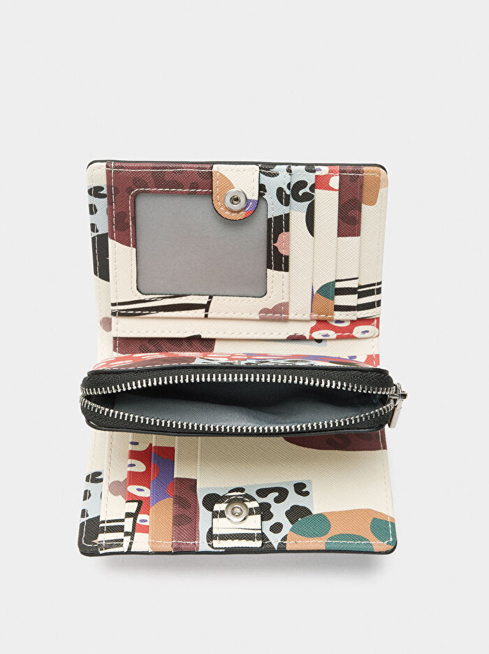 Desenli Dokulu Cüzdan