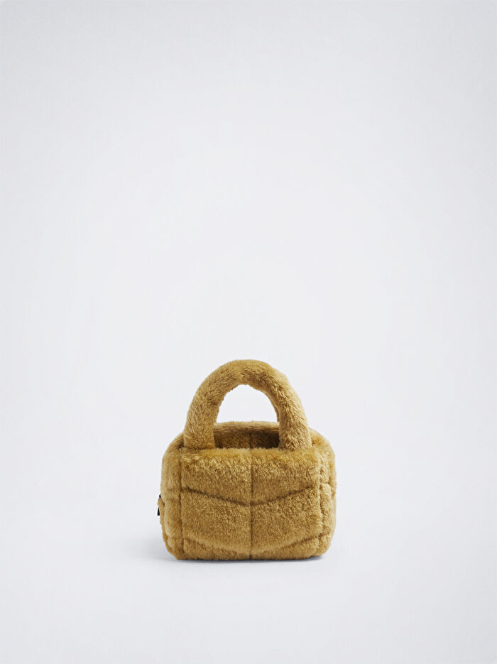 Suni Kürk Çapraz Askılı Çanta