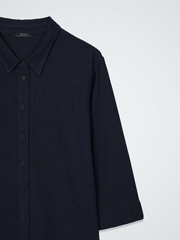 Keten İçerikli Gömlek