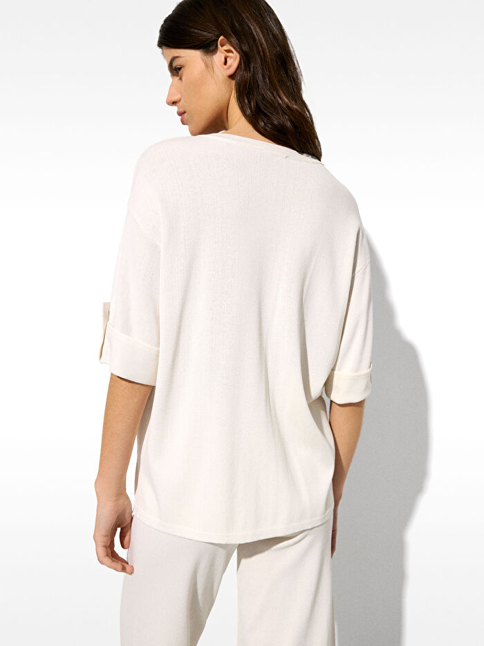 Kısa Kollu Örgü Kazak