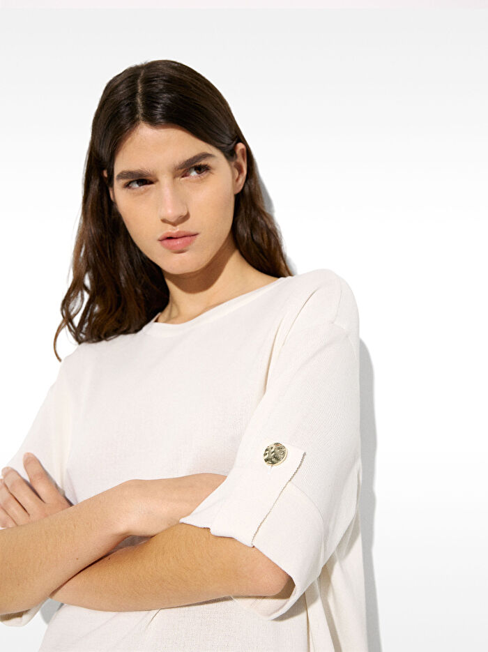 Kısa Kollu Örgü Kazak