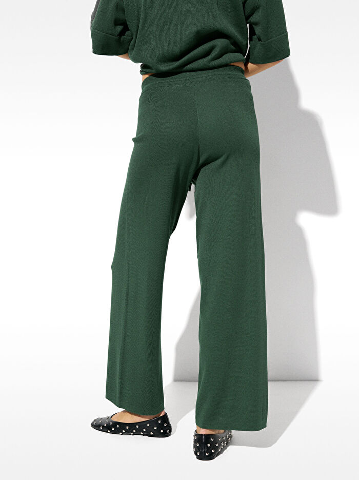 Ayarlanabilir İpli Örme Pantolon