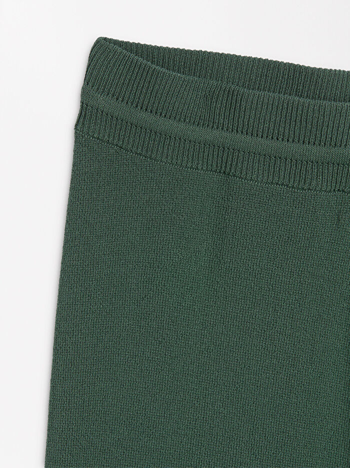 Ayarlanabilir İpli Örme Pantolon