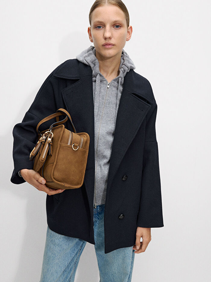 Düğmeli Yün Ceket