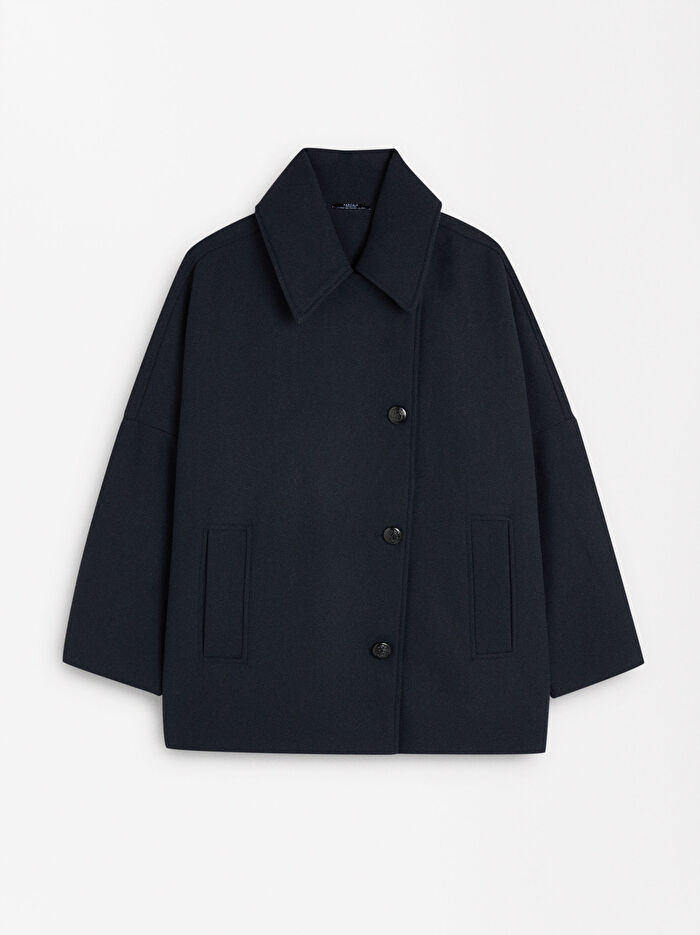 Düğmeli Yün Ceket