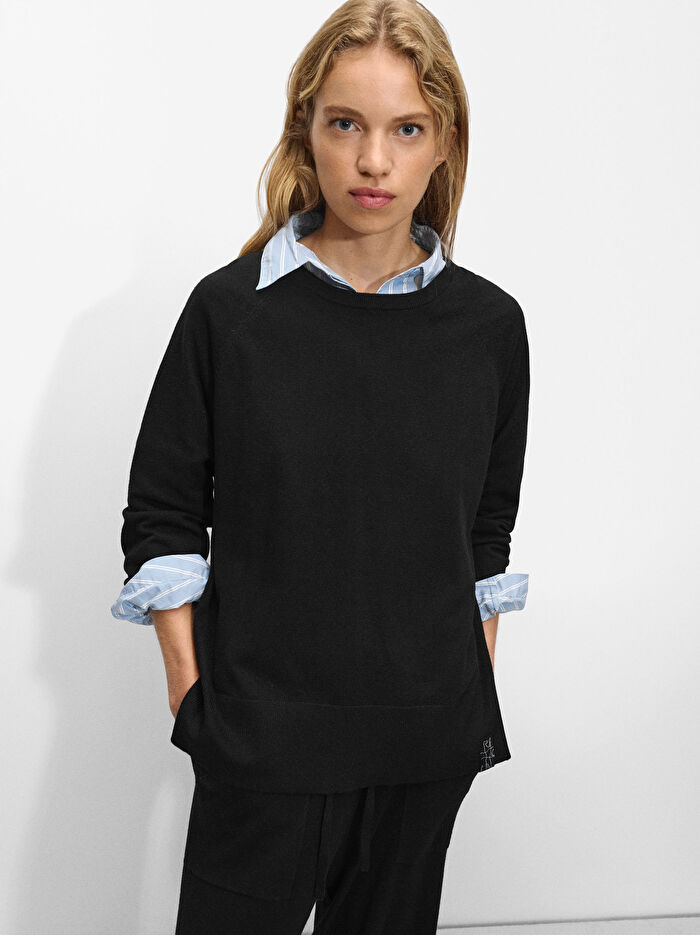 Yün Karışımlı Örme Kazak