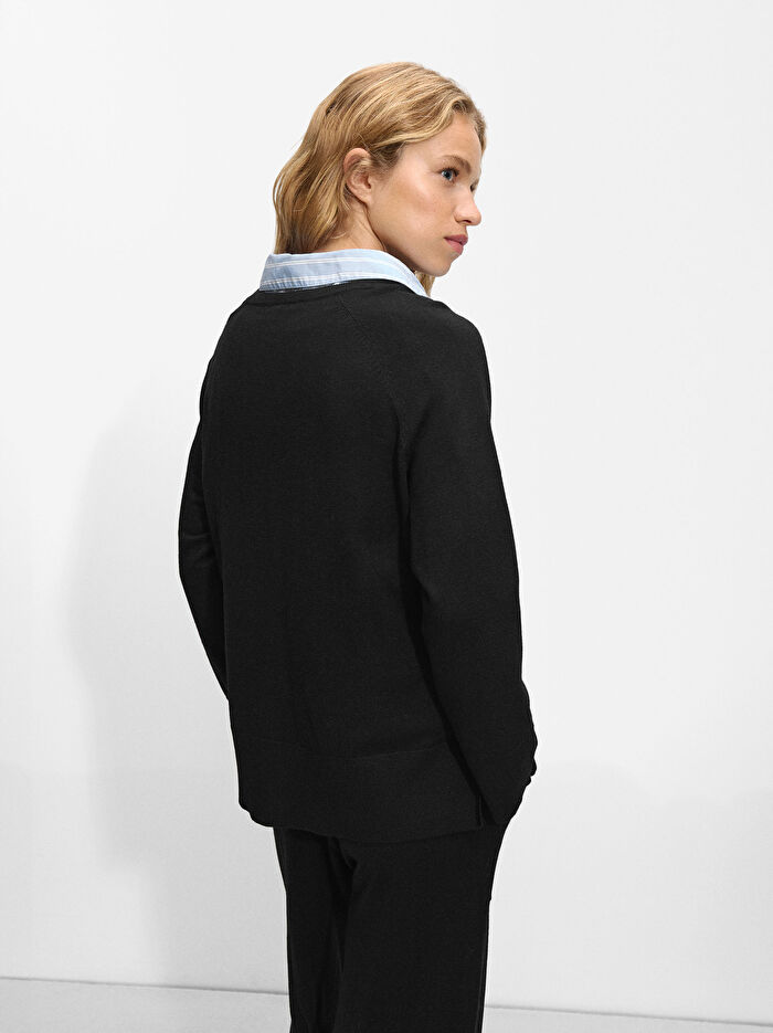 Yün Karışımlı Örme Kazak