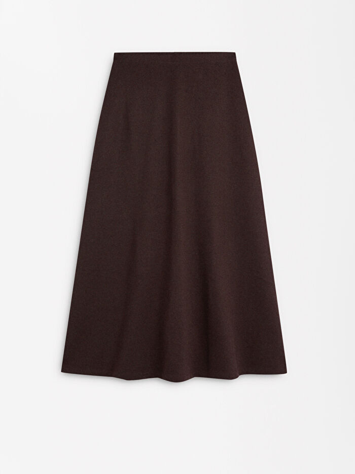 Yün Karışımlı Örgü Etek