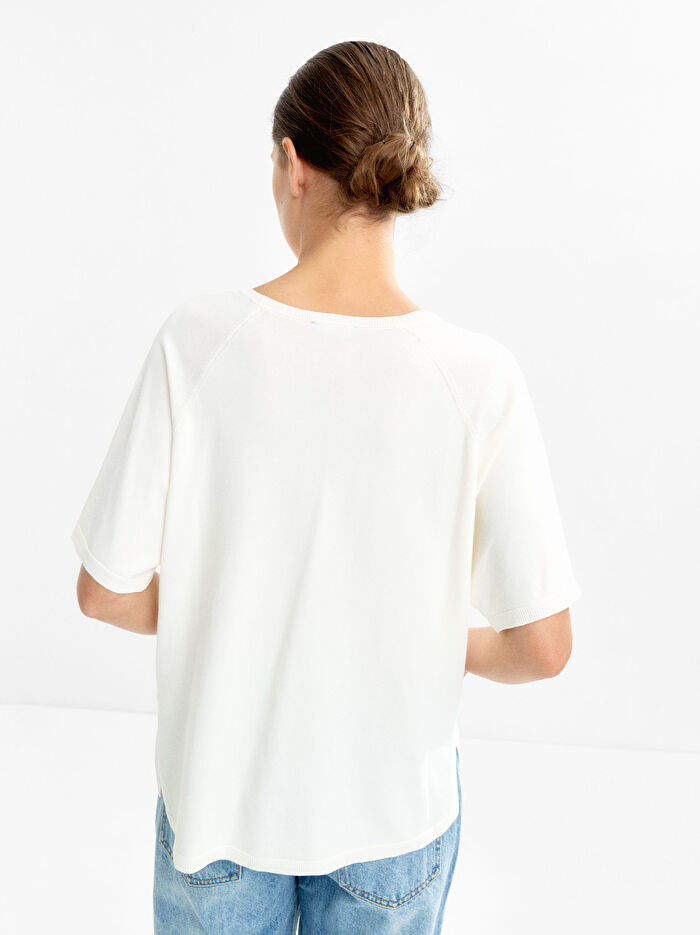 Kısa Kollu Örgü Kazak