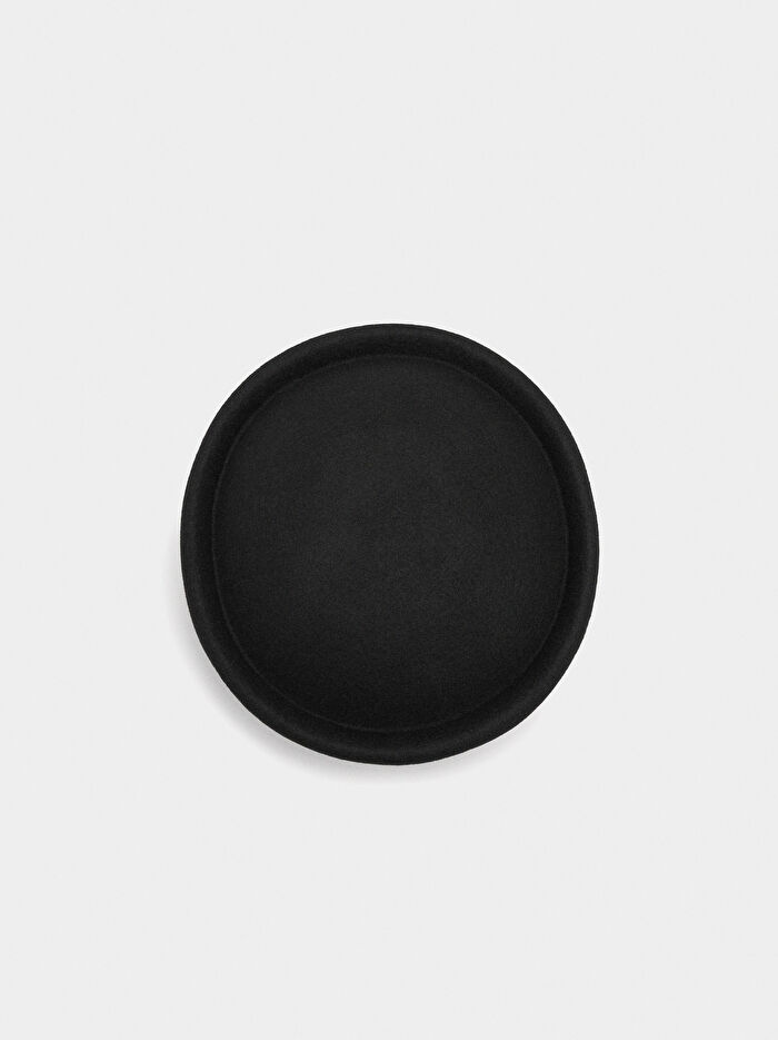 Yünlü Pillbox Şapka