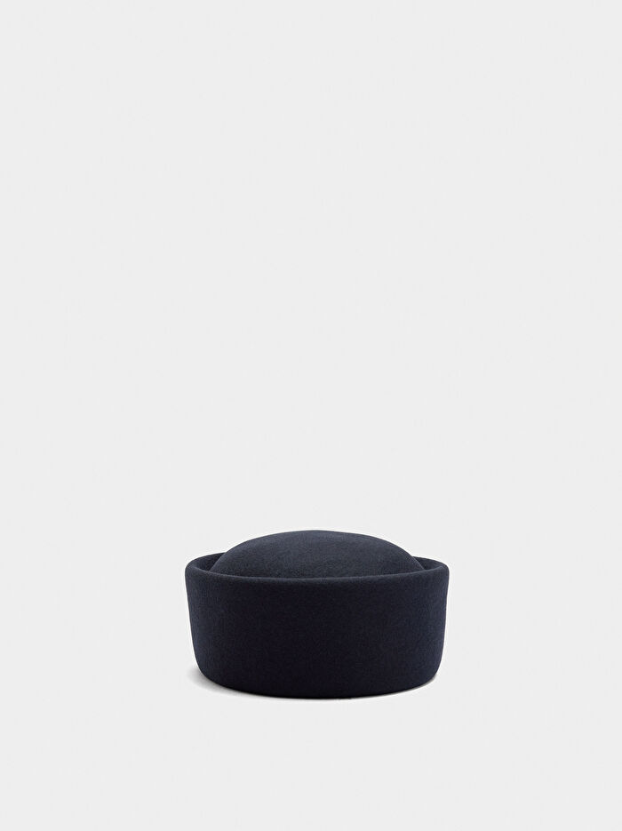 Yünlü Pillbox Şapka