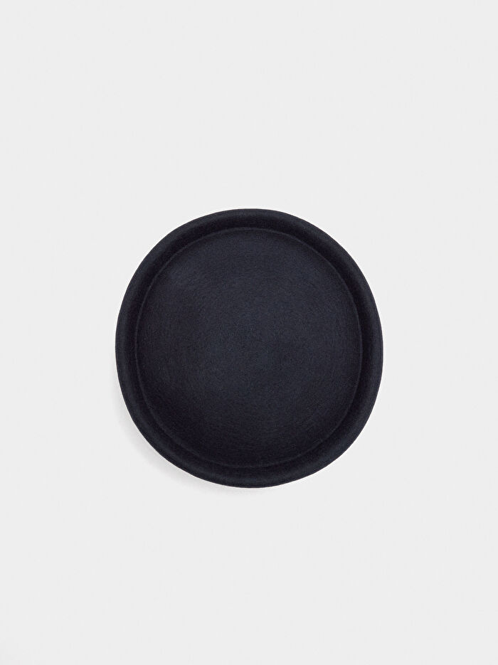 Yünlü Pillbox Şapka