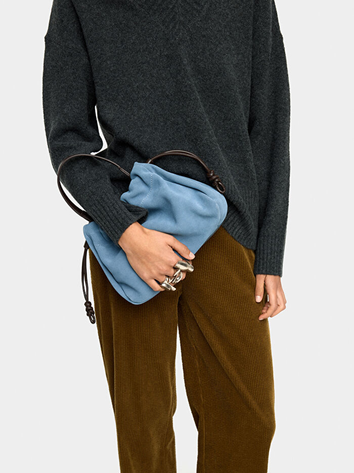 Süet Deri El Çantası