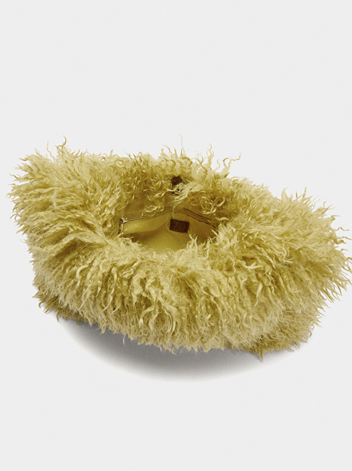 Kürk Efektli Tote Çanta