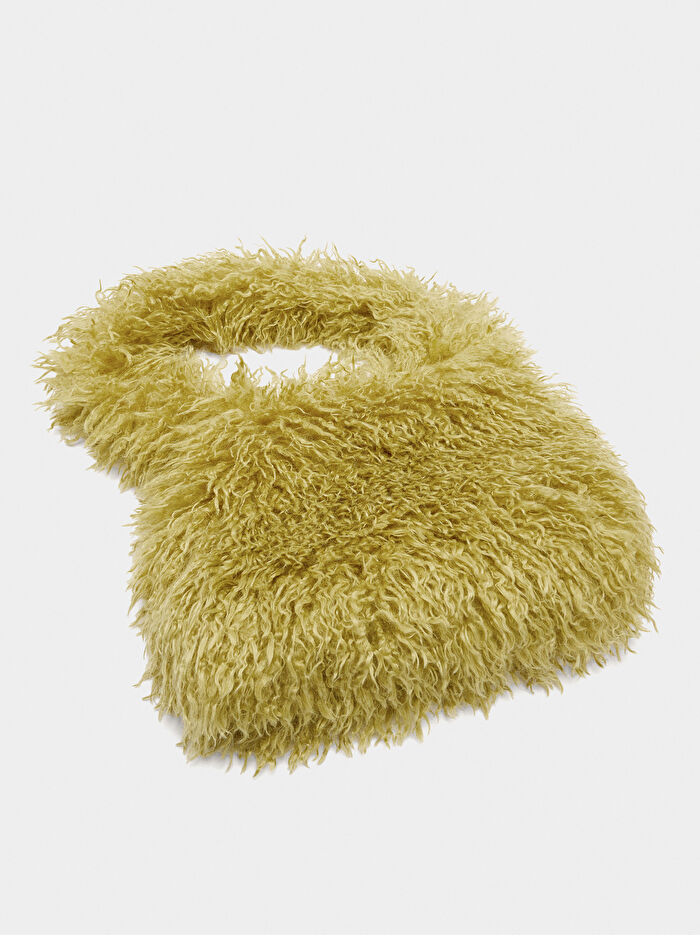 Kürk Efektli Tote Çanta