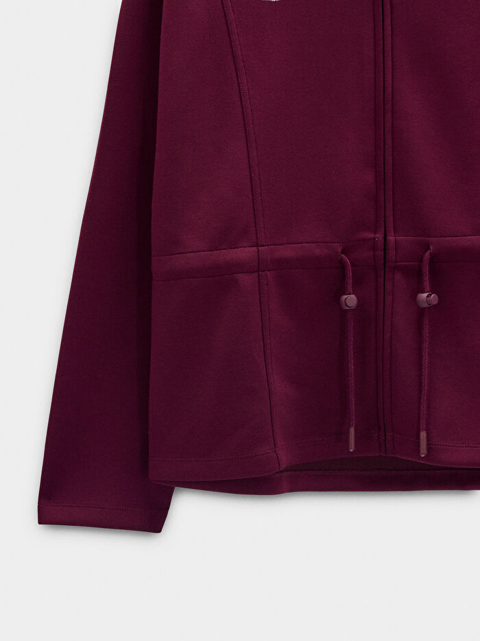 Fermuarlı ve Yüksek Yakalı Sweatshirt