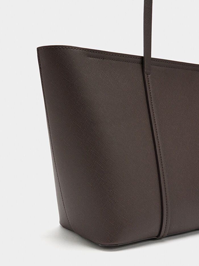 Fermuarlı shopper bag